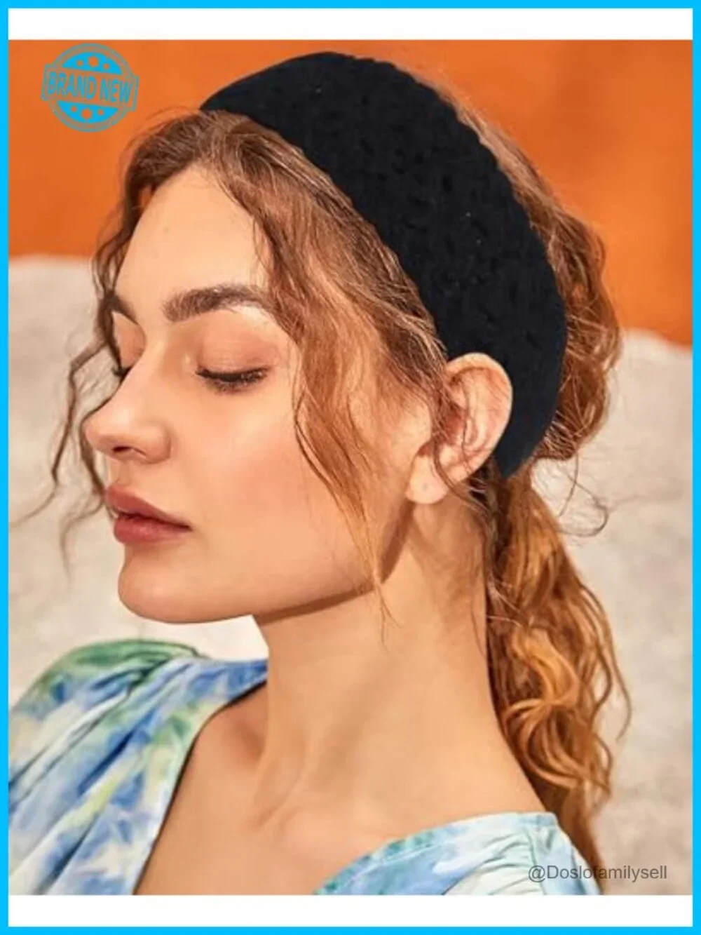 Boho Crochet Tie-Up Headband Handmade Knit Hair Bandana Adjustable